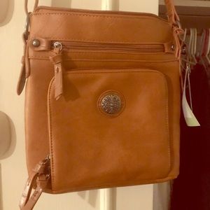 Brown leather purse